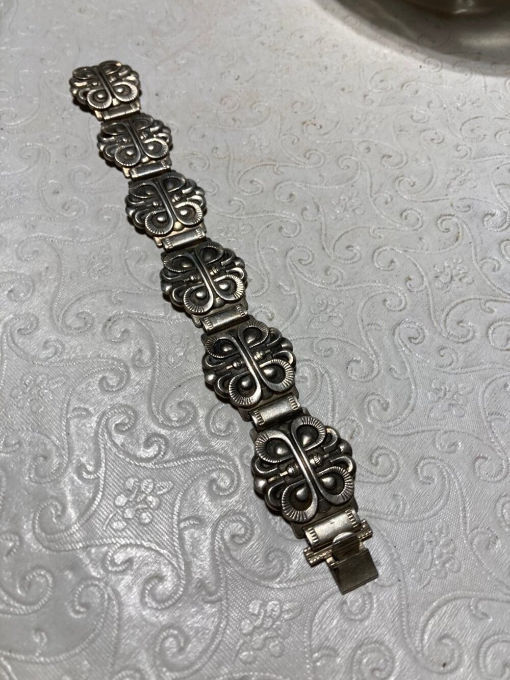 David Andersen 830S Silver Bracelet Norway Norwegian Knot Motif Vintage 7"
